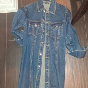 Steve Madden Blue Denim Dress button up size small